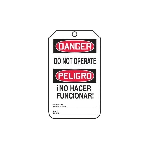 Accuform Danger, RP-Plastic, 3-1/4 in Width, 3/8 in Height, , 5 PK MSPT504PTM - main